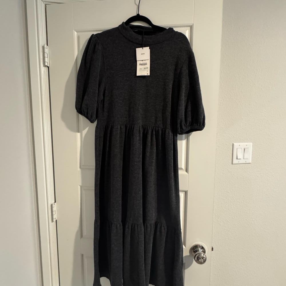 Zara Dark Gray Midi Dress